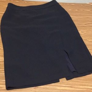 Talbots Navy Skirt With Splits